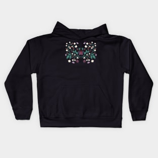 Folk Art Strawberries Kids Hoodie